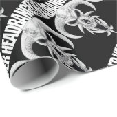 Headbanger-Schädel Geschenkpapier (Rolleneckpunkt)