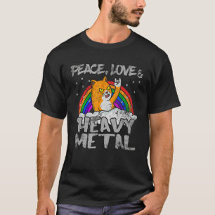 Headbanging Cat Instrumentalist Rock Music T-Shirt
