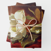 Heade - A Magnolia on Red Velvet Geschenkpapier Set (Beispiel)