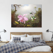 HEADE Cattleya Orchid mit brasilianischen Hummingb Leinwanddruck (Insitu (Schlafzimmer))