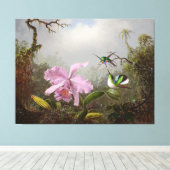 HEADE Cattleya Orchid mit brasilianischen Hummingb Leinwanddruck (Insitu (Holzboden))