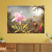 HEADE Cattleya Orchid und Three Humminbird (1871) Leinwanddruck (Insitu (Wohnzimmer))