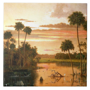 Heade - Great Florida Sunset, Fine Art Malerei Fliese