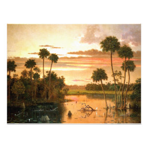 Heade - Great Florida Sunset, Fine Art Malerei Fotodruck