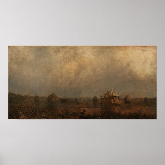 Heade - Hochwasser auf den Sumpfgebieten Poster (Vorne)