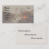 Heade Kolibri-Vogel-Blumen-Geschäfts-Karten Visitenkarte (Vorne/Hinten)