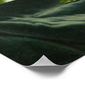 Heade - Magnolias auf hellblauem Samttuch Poster (Ecke)