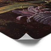 Heade - Orchid and Hummingbird 1880 Poster (Ecke)