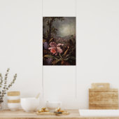 Heade - Orchid and Hummingbird 1880 Poster (Küche)