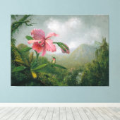 HEADE Orchid and Hummingbird nähe Wasserfall 1902 Leinwanddruck (Insitu (Holzboden))