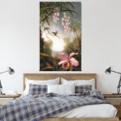 HEADE - Orchideen und Spray Orchideen mit Humminvö Leinwanddruck (Insitu (Schlafzimmer))
