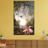 HEADE - Orchideen und Spray Orchideen mit Humminvö Leinwanddruck (Insitu (Wohnzimmer))