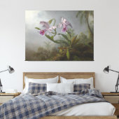 HEADE - Pink Orchids and Hummingbird on a Twig - Leinwanddruck (Insitu (Schlafzimmer))