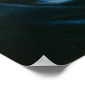 Heade - Riesenmagnolias auf einem blauen Samttuch Poster (Ecke)