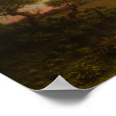 Heade - Sonnenuntergang auf dem Sumpf 1867 Poster (Ecke)