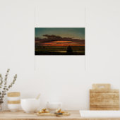 Heade - Sonnenuntergang über den Sumpfgebieten 189 Poster (Küche)