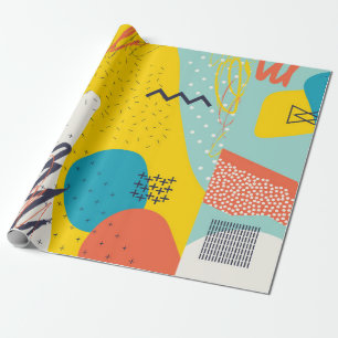 Header für kreative Doodle-Kunst mit verschiedenen Geschenkpapier