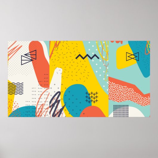 Header für kreative Doodle-Kunst mit verschiedenen Poster (Vorne)