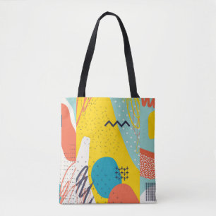 Header für kreative Doodle-Kunst mit verschiedenen Tasche