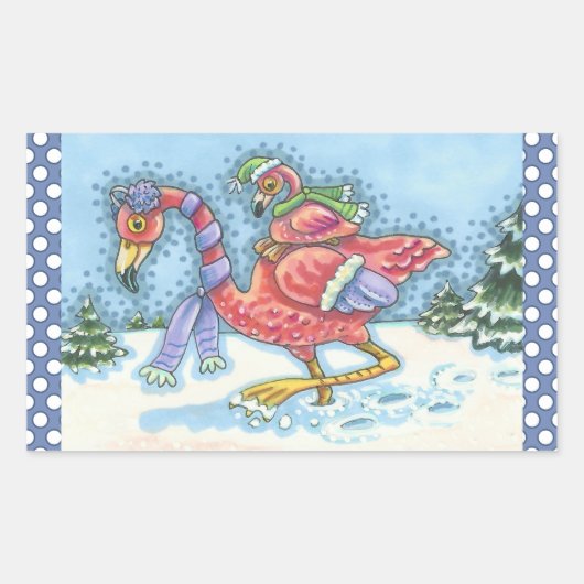 HEADING SÜDPINK FLAMINGOS URLAUB STICKER (Vorderseite)