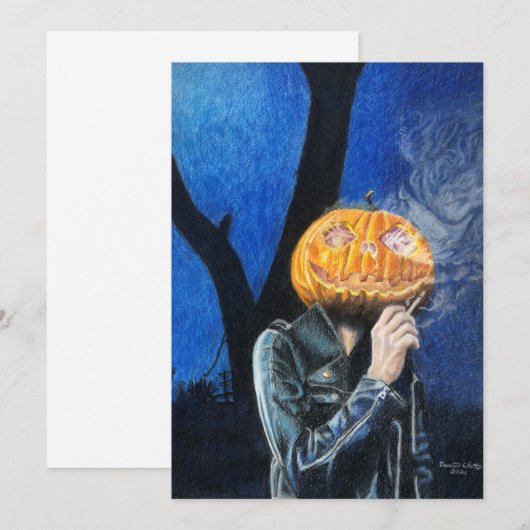 Headless Biker-Flachkarte (Vorne/Hinten)