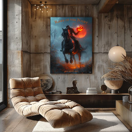 Headless Horsemal Halloween mit Gwer Pumpkin Poster