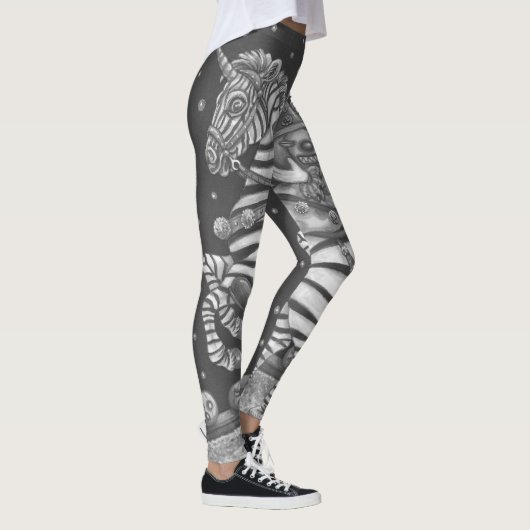 HEADLESS HORSEMAN CLOWN, HALLOWEEN ZEBRA LEGGINGS (Rechts)