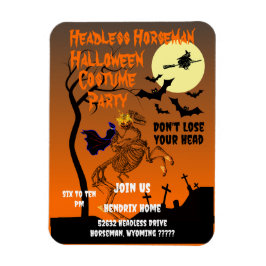 Headless Horseman Halloween Costume Party Magnet