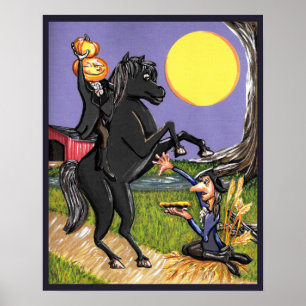 Headless Horseman Ichabod Crane Poster