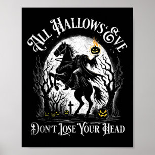 Headless Horseman Pumpkin Face Happy Halloween Sle Poster