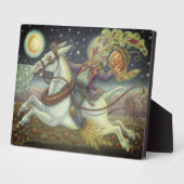 HEADLESS HORSEMAN SCARECROW & WHITE MULE Halloween Fotoplatte (Seite)