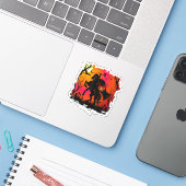 Headless Horseman Shirt Urban Legend Halloween Pum Aufkleber (Laptop mit iPhone)