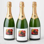 Headless Horseman Shirt Urban Legend Halloween Pum Schaumweinetikett (Flaschen)