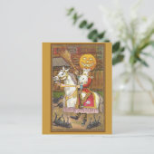 Headless Horseman Viktorianische Vintage Kunst Postkarte (Stehend Vorderseite)