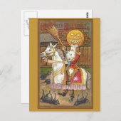 Headless Horseman Viktorianische Vintage Kunst Postkarte (Vorne/Hinten)