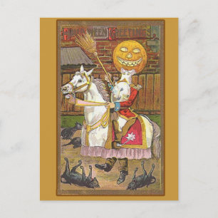 Headless Horseman Viktorianische Vintage Kunst Postkarte