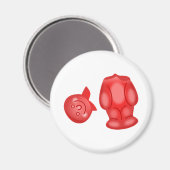 Headless Jelly Baby Magnet (Vorderseite/Rückseite)