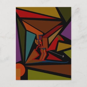 Headless-Skier-Postkarte Postkarte