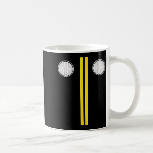 Headlights With Road Markings Funny Halloween Cost Kaffeetasse (Rechts)
