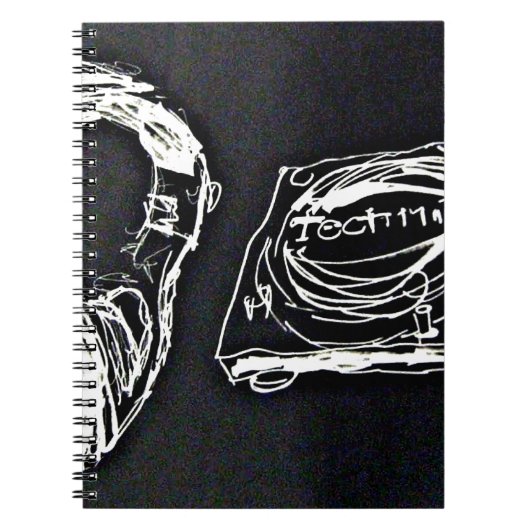 Headphone and DJ Turntable MK2 Notizblock (Vorderseite)