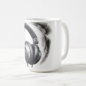 Headphone Artwork Music Lover Kaffeetasse (VorderseiteRechts)