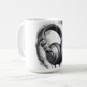Headphone Artwork Music Lover Kaffeetasse (Vorderseite Links)