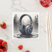 Headphone Artwork Music Lover Serviette (Beispiel)