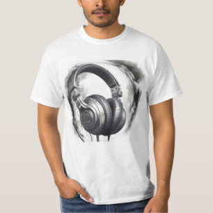Headphone Artwork Music Lover T-Shirt