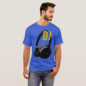 Headphone Pop Art DJ Disc Jockey Retro T-Shirt (Vorne ganz)