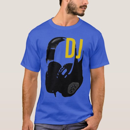 Headphone Pop Art DJ Disk Jockey T-Shirt (Vorderseite)
