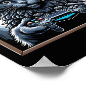 Headphone Video Game Nebelung Cat Gaming Poster (Ecke)