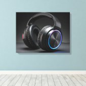 headphones leinwanddruck (Insitu (Holzboden))