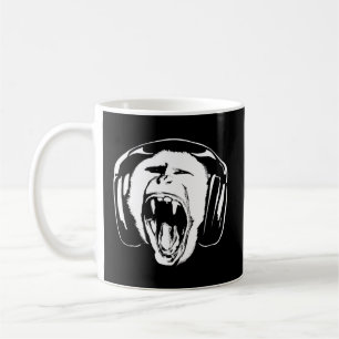 Headphones Monkey Music Lover Kaffeetasse