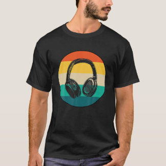 Headphones Music Lover Producer DJ - Funny Ret T-Shirt